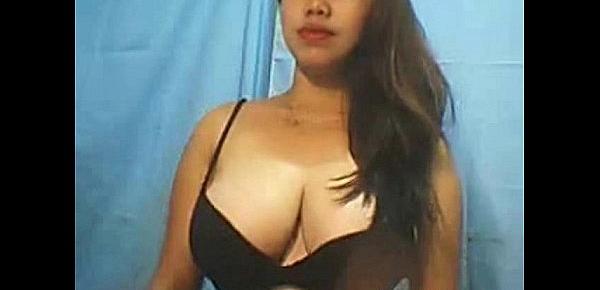  Busty Philipina masturbates on webcam